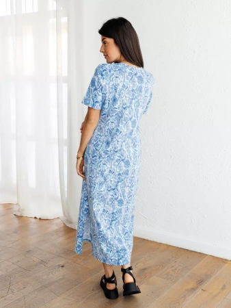 Платье женкое домашнее длинное больших размеров ПЛК609