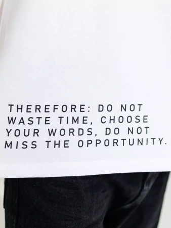 Футболка широкая оверсайз белая плотная хлопок с лайкрой