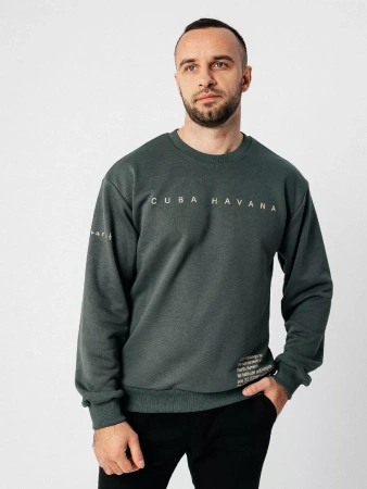 Свитшот мужской базовый с принтом оверсайз