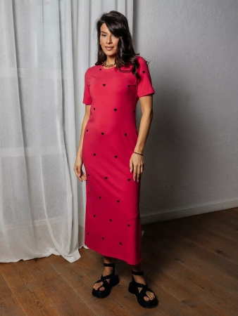 Платье женское трикотажное больших размеров длинное ПЛК609