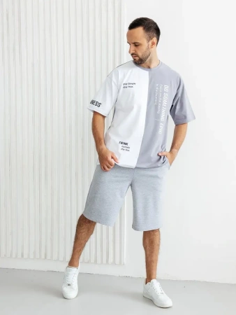 Футболка мужская спортивная с принтом хлопок