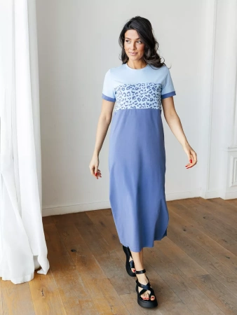 Платье женское трикотажное домашнее больших размеров ПЛК569