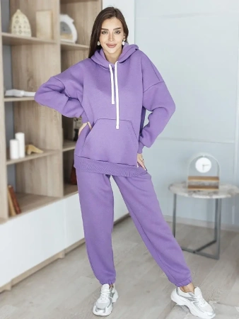 Спортивный костюм с начесом оверсайз кроя зимний