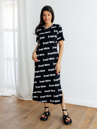 Платье футболка женкое трикотажное больших размеров ПЛК609