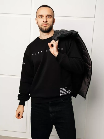 Свитшот мужской с принтом больших размеров