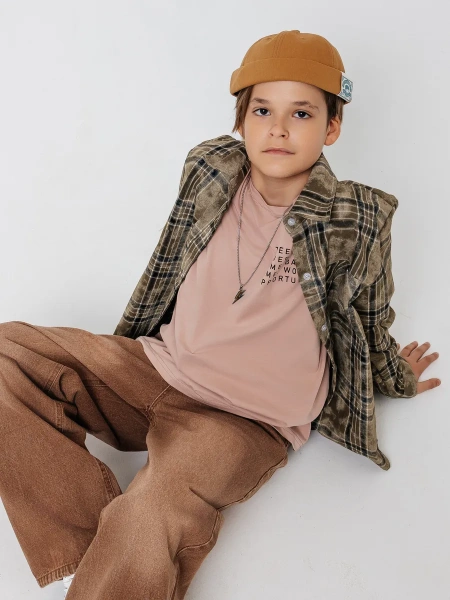 Футболка летняя для мальчика оверсайз с принтом