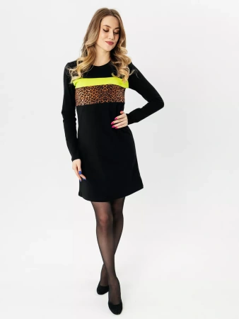 Платье женское трикотажное с длинным рукавом