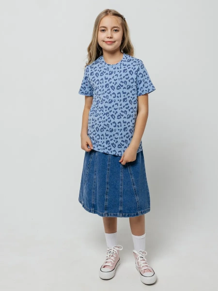 Футболка для девочки с принтом хлопок летняя пляжная