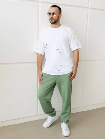 Брюки мужские зеленые трикотажные домашние Брюки мужские зеленые трикотажные домашние