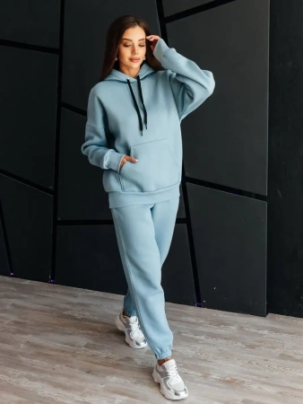 Спортивный костюм с начесом оверсайз кроя зимний