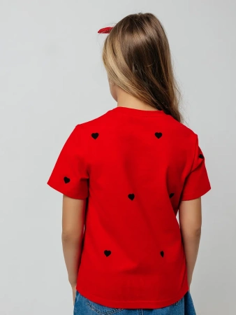 Футболка для девочки оверсайз с принтом хлопок