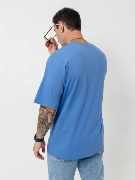 Футболка базовая оверсайз с принтом хлопок летняя