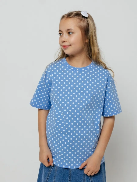 Футболка для девочки с принтом хлопок летняя пляжная