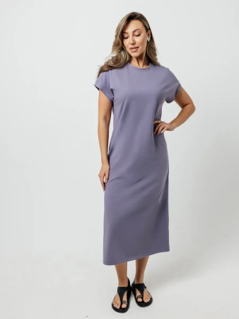 Платье женское летнее трикотажное больших размеров длинное