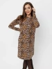 Платье женское леопардовое футер теплое нарядное ПЛФ591