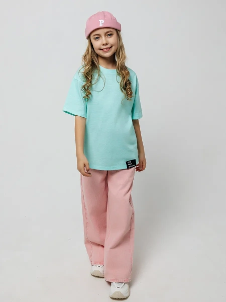 Футболка для девочки с принтом хлопок летняя пляжная