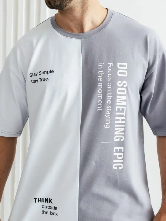 Футболка мужская спортивная с принтом хлопок