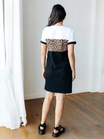 Платье женское праздничное леопардовое больших размеров