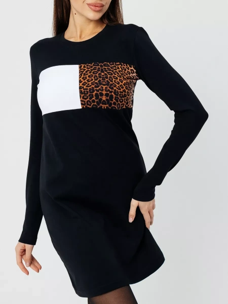 Платье женское трикотажное с длинным рукавом