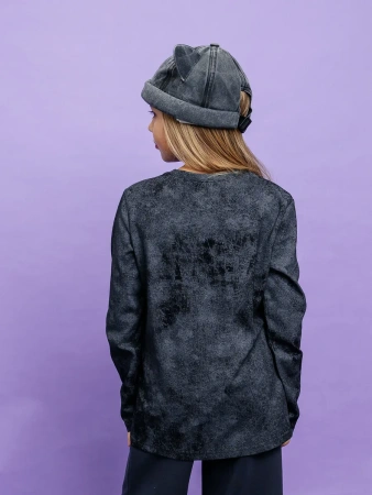 Лонгслив для девочки подростка черный варенка