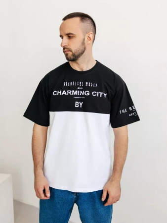 Футболка мужская базовая хлопок с принтом