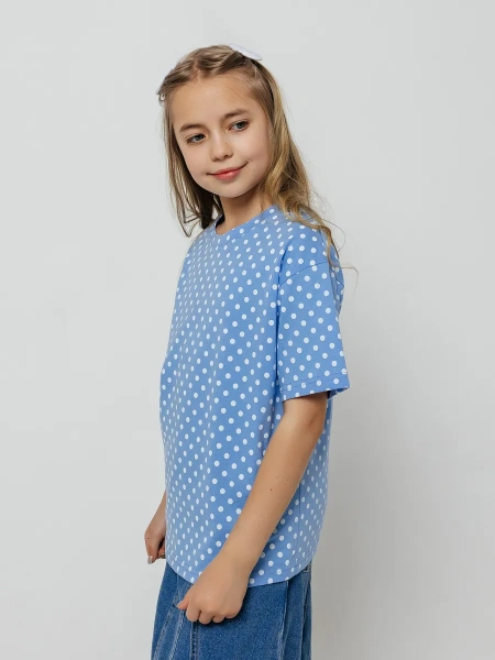 Футболка для девочки с принтом хлопок летняя пляжная