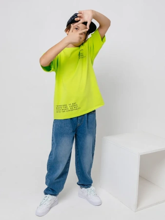 Футболка яркая для мальчика оверсайз летняя с принтом