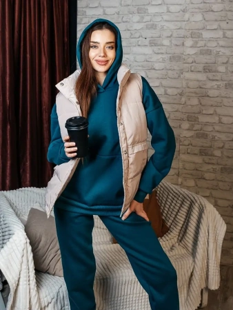 Костюм спортивный женски с начесом оверсайз домашняя одежда