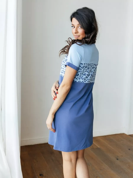 Платье домашнее женское больших размеров прямое повседневное