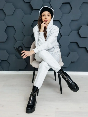 Костюм спортивный женски с начесом оверсайз домашняя одежда