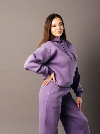 Спортивный костюм с начесом оверсайз кроя зимний