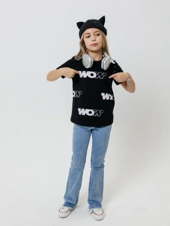 Футболка для девочки с принтом хлопок летняя пляжная