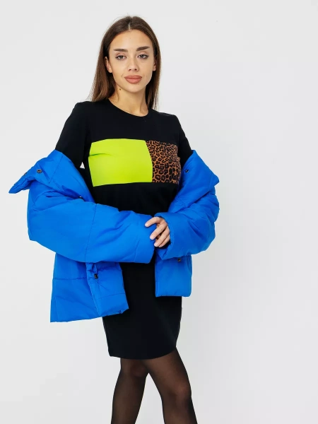 Платье женское трикотажное с длинным рукавом