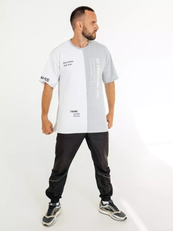 Футболка спортивная с принтом хлопок