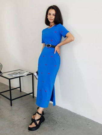 Платье женское трикотажное больших размеров длинное ПЛК609