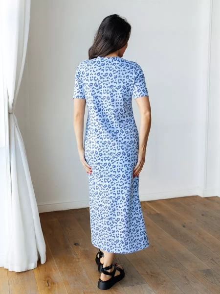 Платье женкое домашнее леопардовое больших размеров ПЛК609