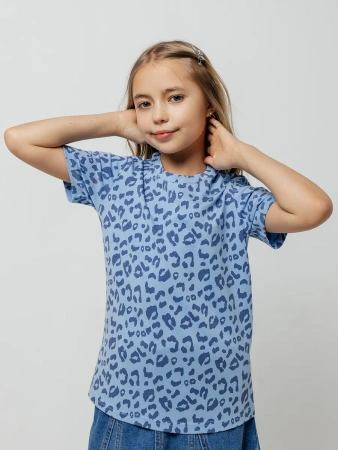 Футболка для девочки с принтом хлопок летняя пляжная