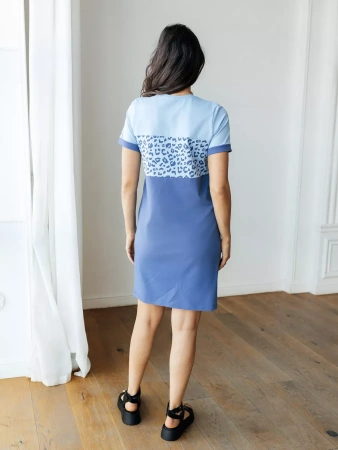 Платье домашнее женское больших размеров прямое повседневное