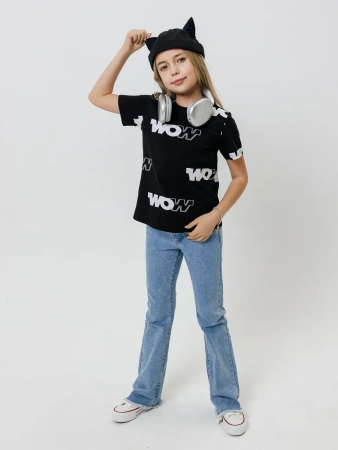 Футболка для девочки с принтом хлопок летняя пляжная