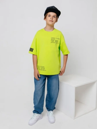 Футболка яркая для мальчика оверсайз летняя с принтом