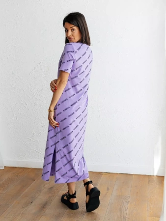 Платье футболка женское с принтом больших размеров ПЛК609