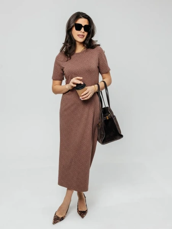Платье женское трикотажное больших размеров длинное ПЛК609