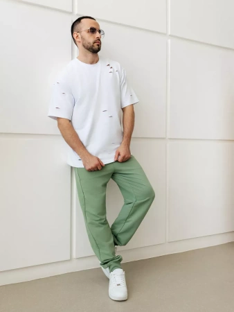 Брюки мужские зеленые трикотажные домашние Брюки мужские зеленые трикотажные домашние