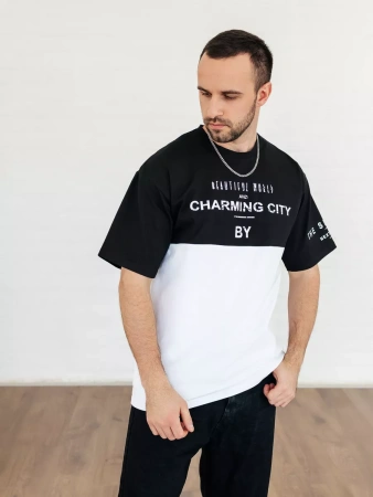 Футболка мужская базовая хлопок с принтом