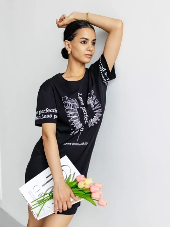 Туника женская домашняя платье больших размеров