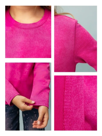 Лонгслив яркий с принтом в сад