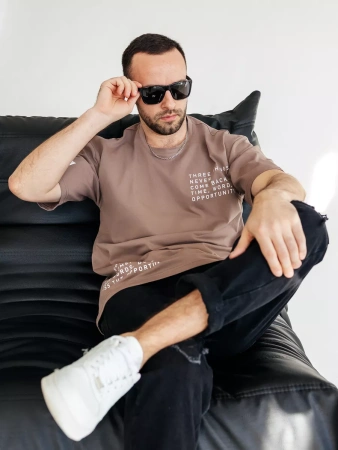 Футболка широкая оверсайз плотная хлопок с лайкрой