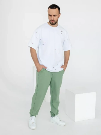 Брюки мужские зеленые трикотажные домашние Брюки мужские зеленые трикотажные домашние