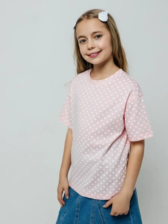 Футболка для девочки с принтом хлопок летняя пляжная