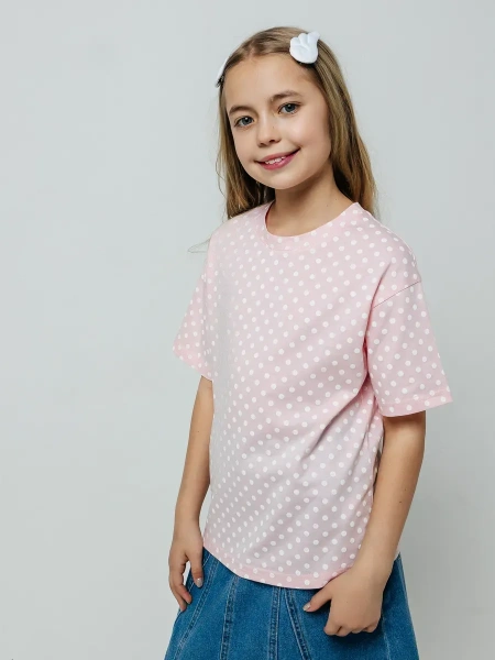 Футболка для девочки с принтом хлопок летняя пляжная